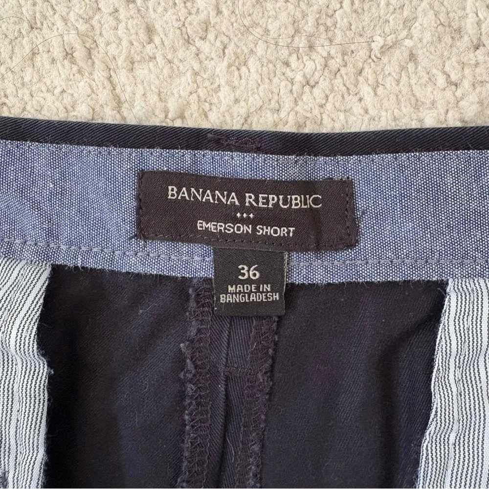 Banana Republic Men’s  Navy Blue Flat Front Shorts